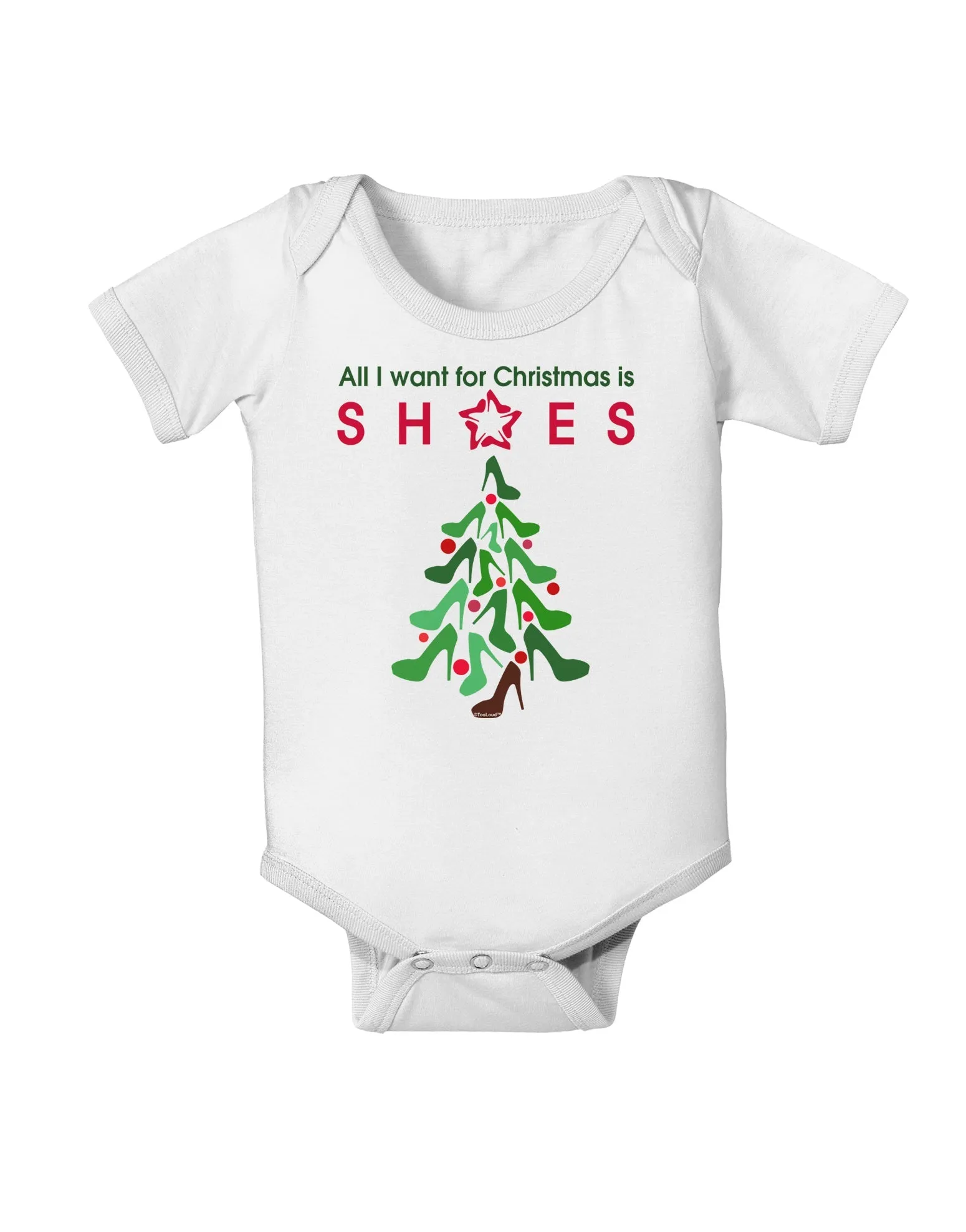 All I want for Christmas is Shoes Baby Romper Bodysuit