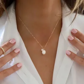 Double Pearl Necklace