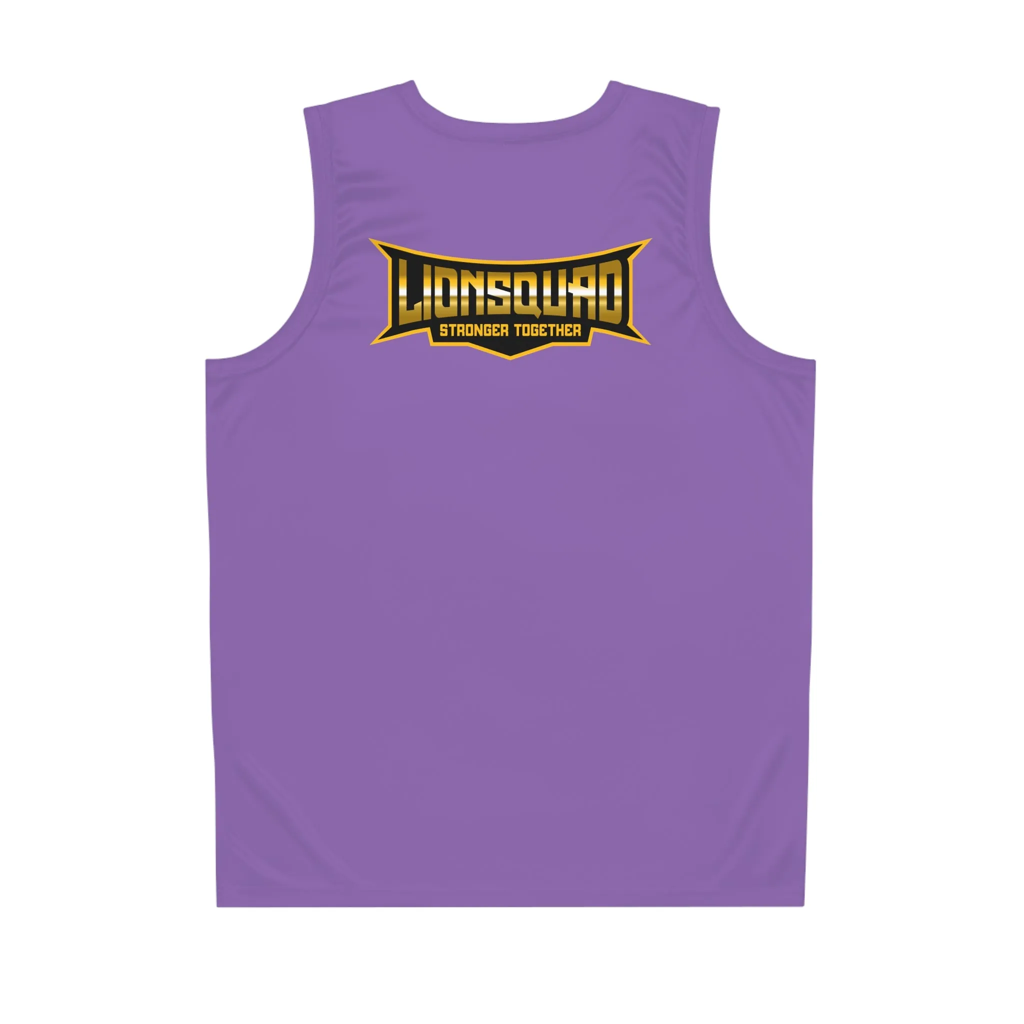 Light Purple "Sun Gold Lion" Basketball Jersey (AOP)