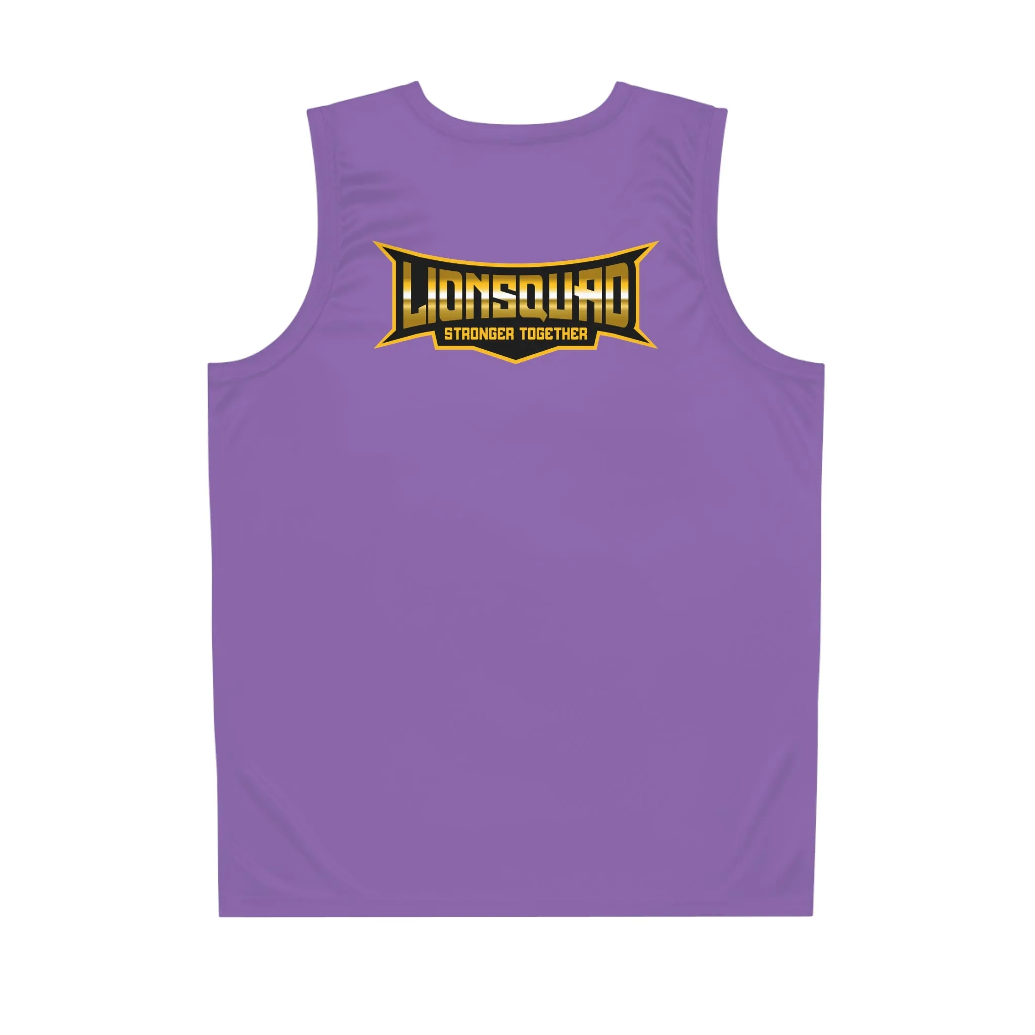 Light Purple "Sun Gold Lion" Basketball Jersey (AOP)