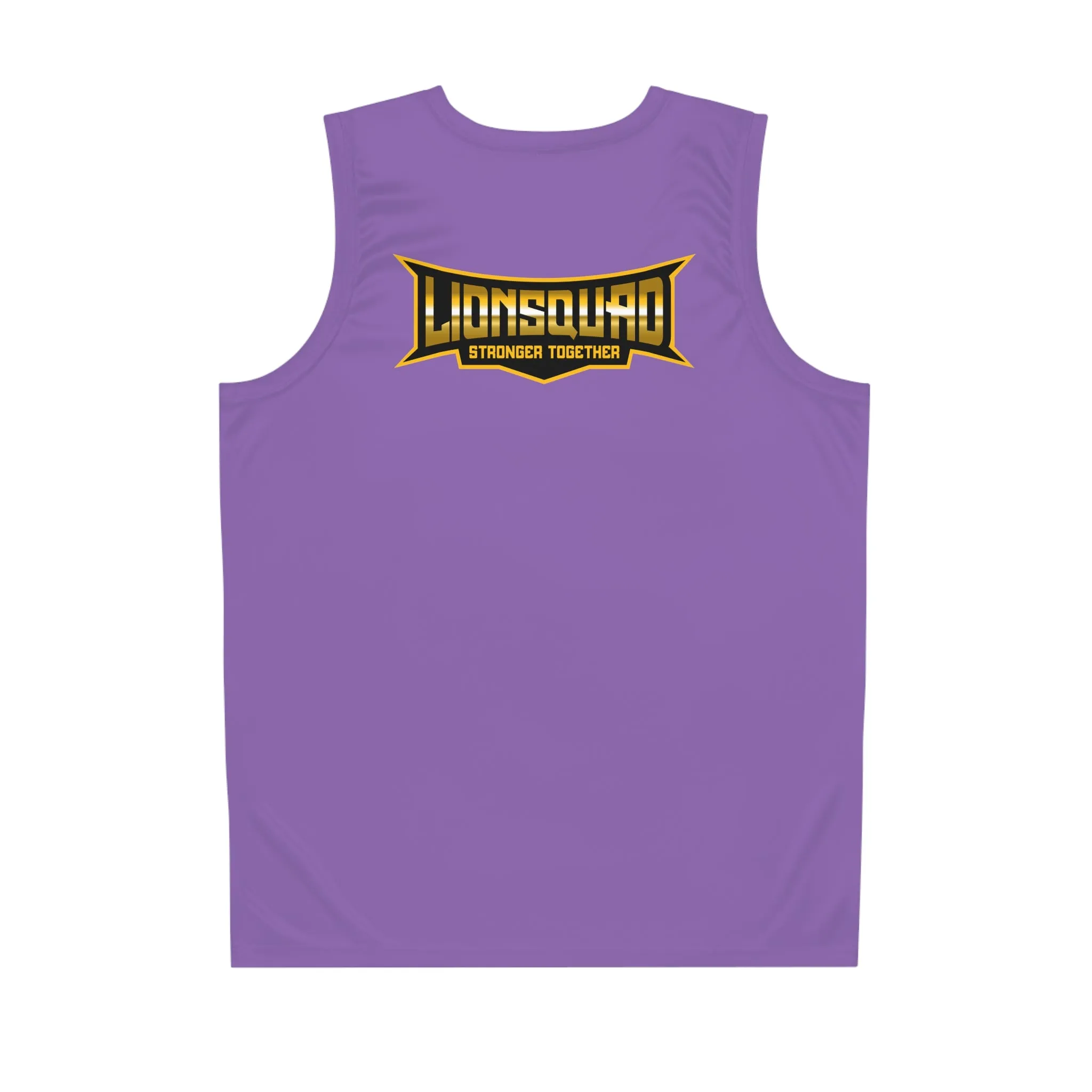 Light Purple "Sun Gold Lion" Basketball Jersey (AOP)