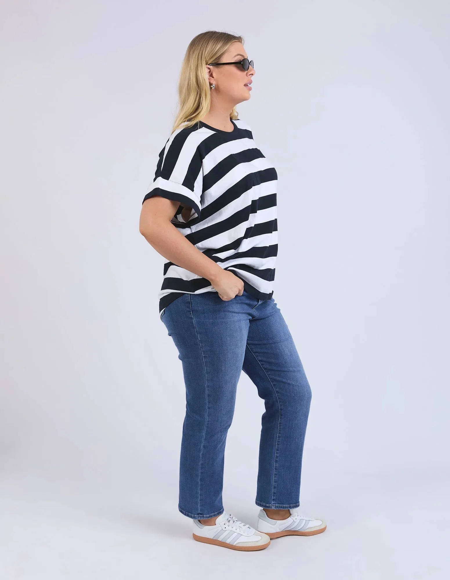 Mckinley Tee - Navy / White Stripe