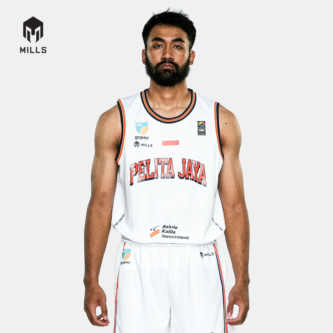 MILLS PELITA JAYA AWAY BASKETBALL JERSEY WHITE 26025PJ