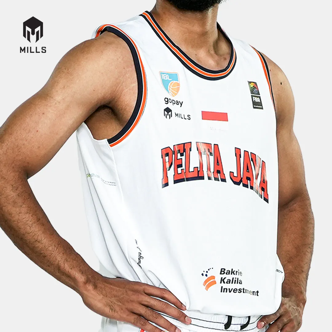 MILLS PELITA JAYA AWAY BASKETBALL JERSEY WHITE 26025PJ