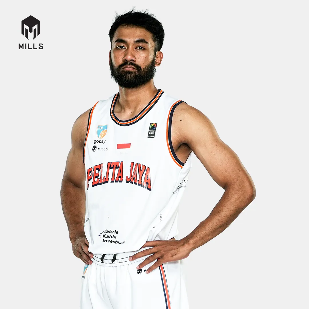 MILLS PELITA JAYA AWAY BASKETBALL JERSEY WHITE 26025PJ