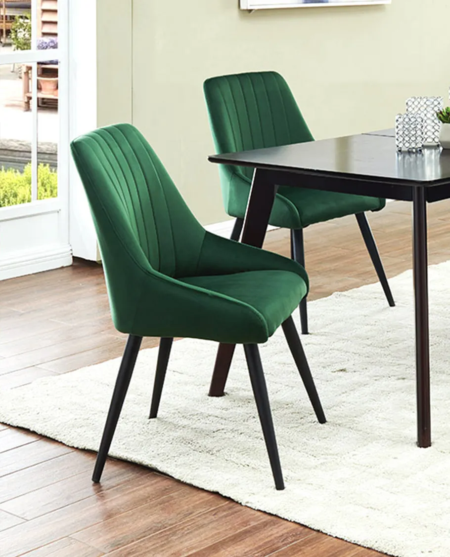 Paso Robles Velvet Tufted Dining Chairs Set of 2