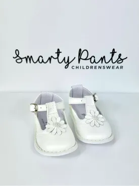 Pex Girls 'Maeve' White Flower Shoes