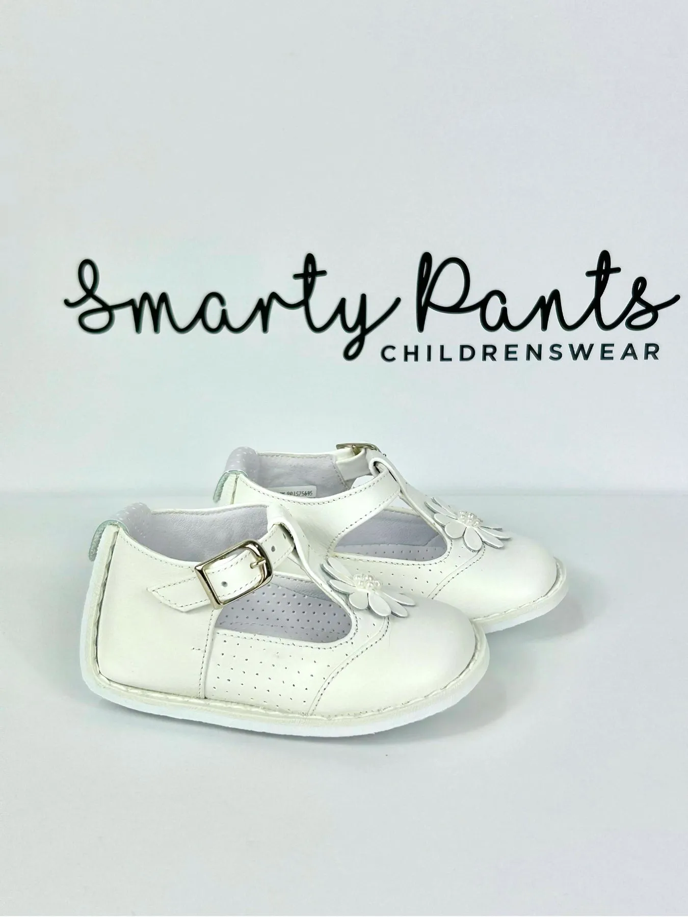Pex Girls 'Maeve' White Flower Shoes