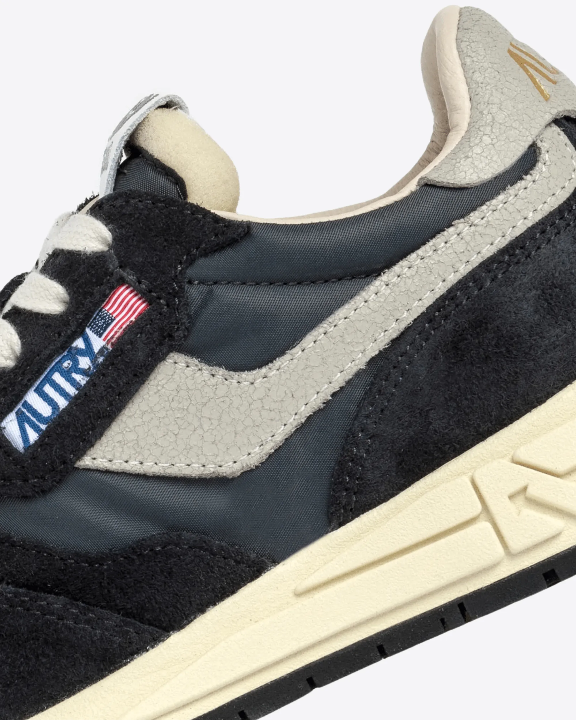 SNEAKERS REELWIND LOW IN NYLON E SUEDE NERA