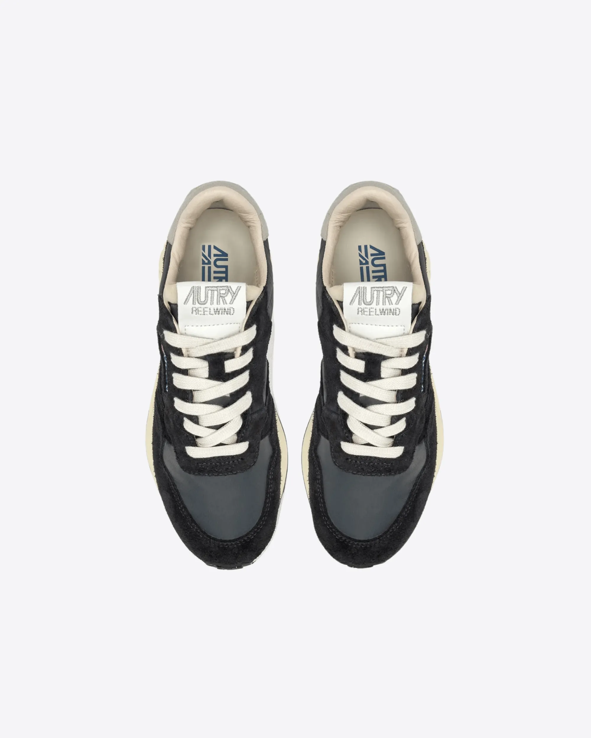 SNEAKERS REELWIND LOW IN NYLON E SUEDE NERA
